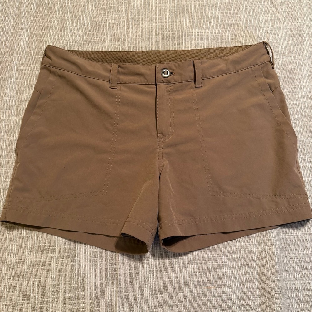 Patagonia Quandary Shorts Womens 8 Brown Hiking Trail STY21231 Stretch 4 Inseam